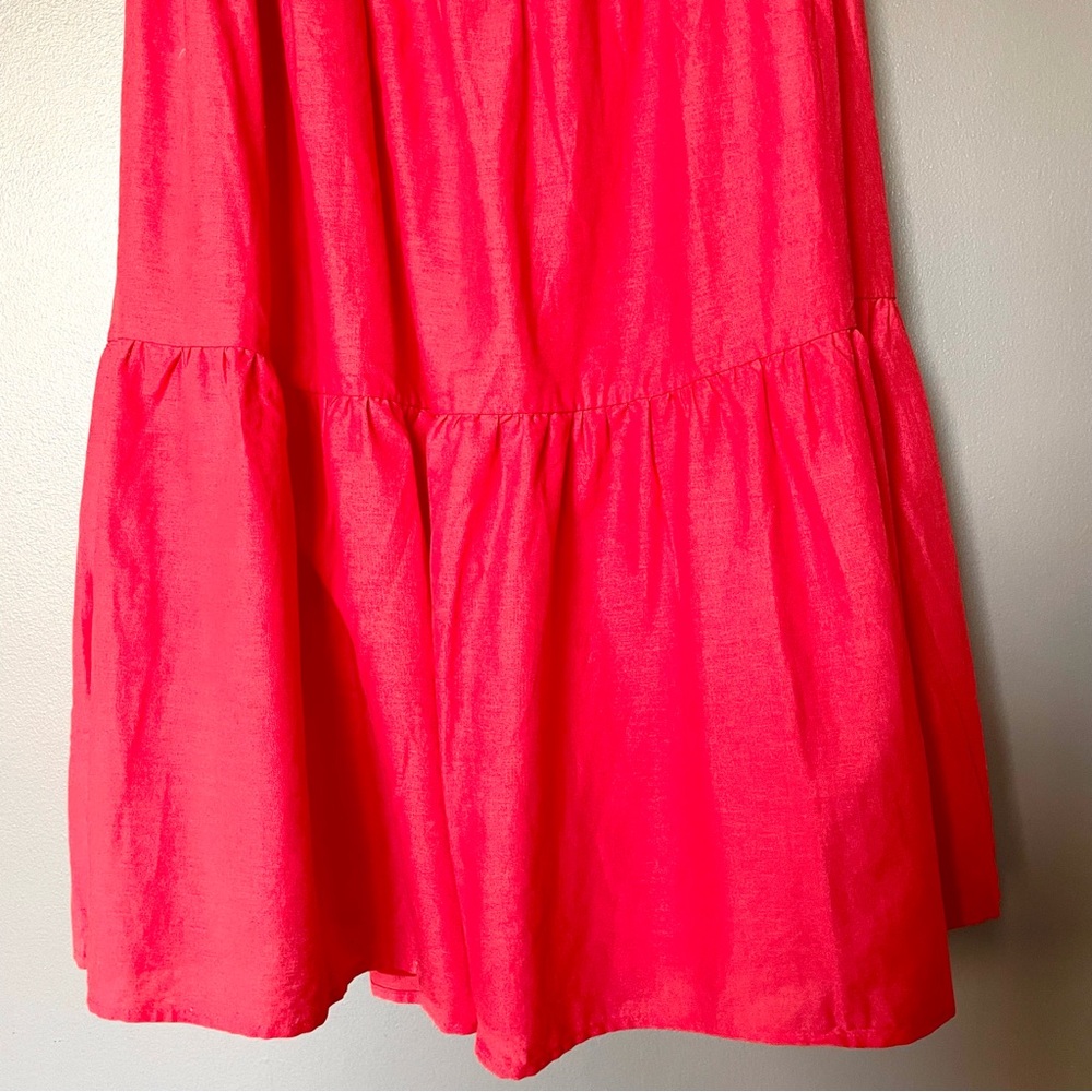 Anthropologie Charlie Holiday Jenna Linen Blend Maxi Dress Oversize Size 10 NWT - Picture 10 of 14